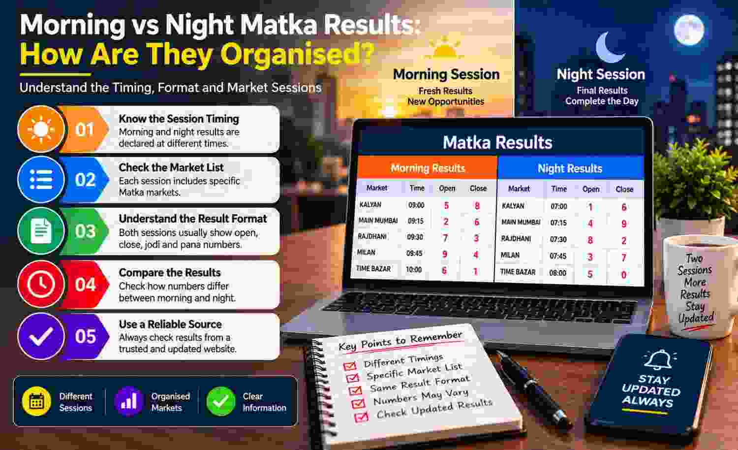 Morning vs Night Matka Results: How Are They Organised?