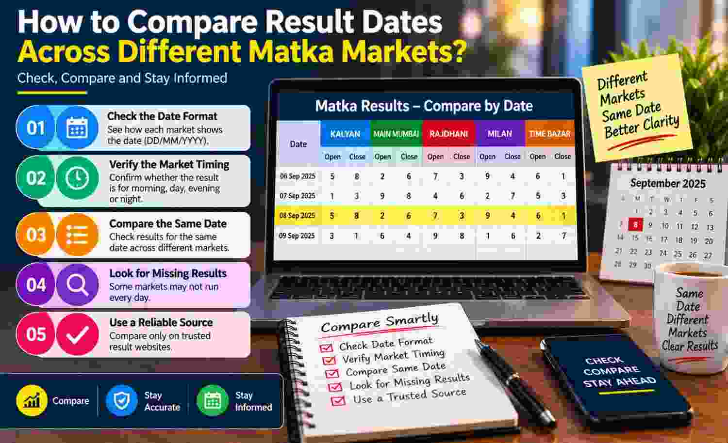 How to Compare Result Dates Across Different Matka Markets?