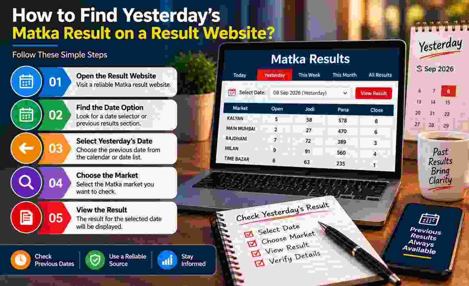 How to Find Yesterday's Matka Result on a Result Website?