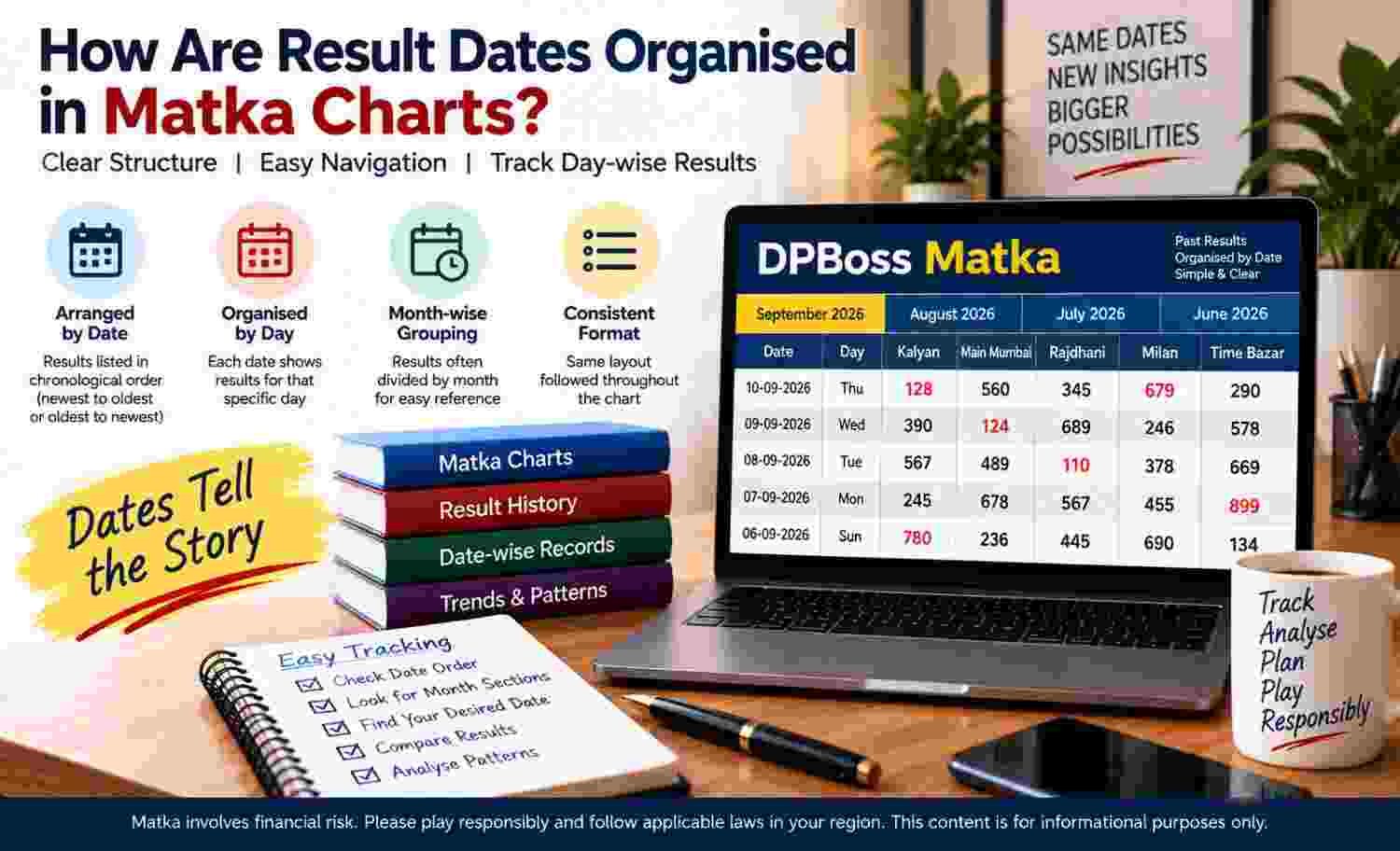 How Are Result Dates Organised in Matka Charts?