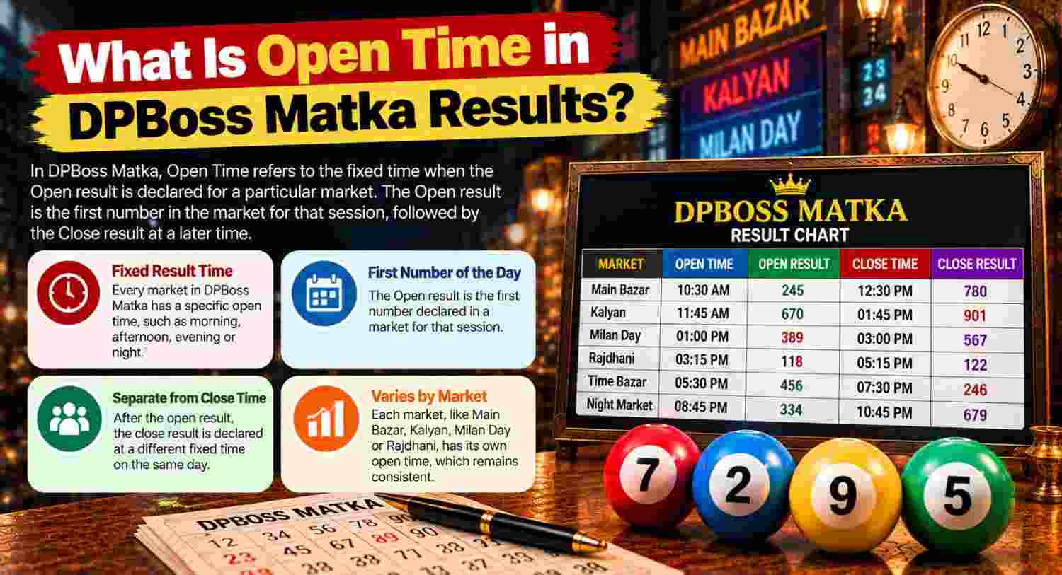 What Is Open Time in DPBoss Matka Results?