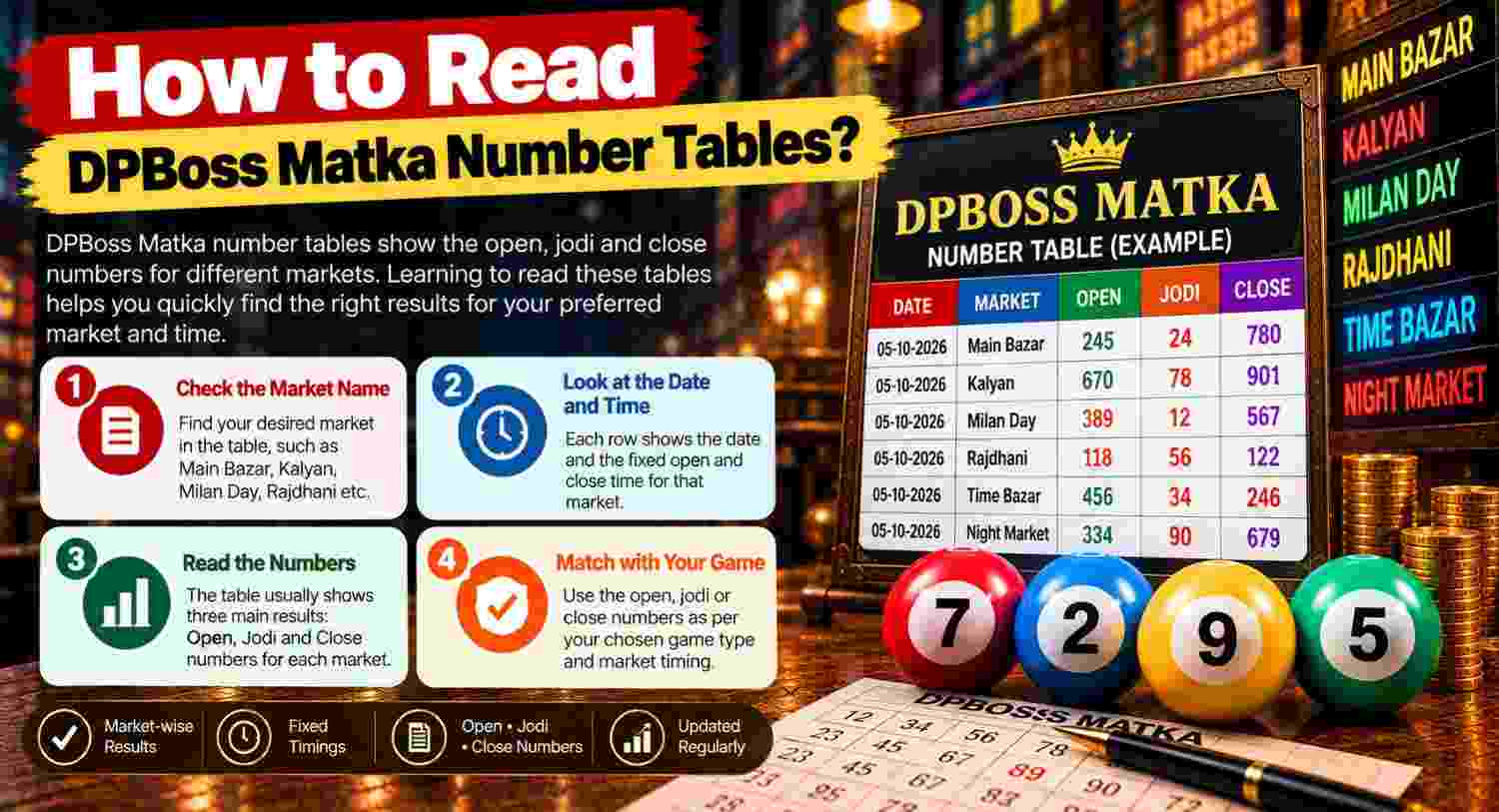 How to Read DPBoss Matka Number Tables?